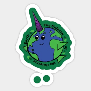 UniEarth - Earth = the unicorn of the universe Sticker